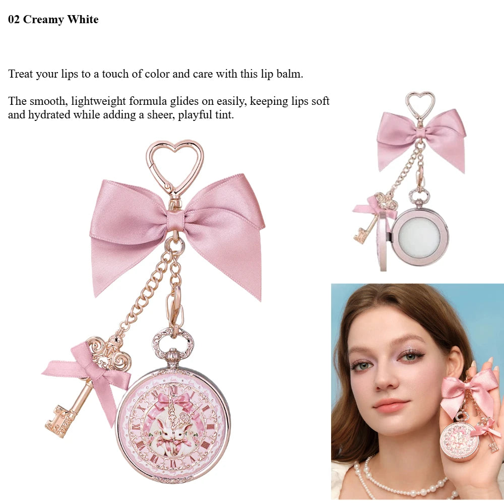 FlowerKnow Bunny Garden Cupid Sweetie Bear Face Powder with Blush Highlighter Pendant Long Lasting Portable Makeup Decoration