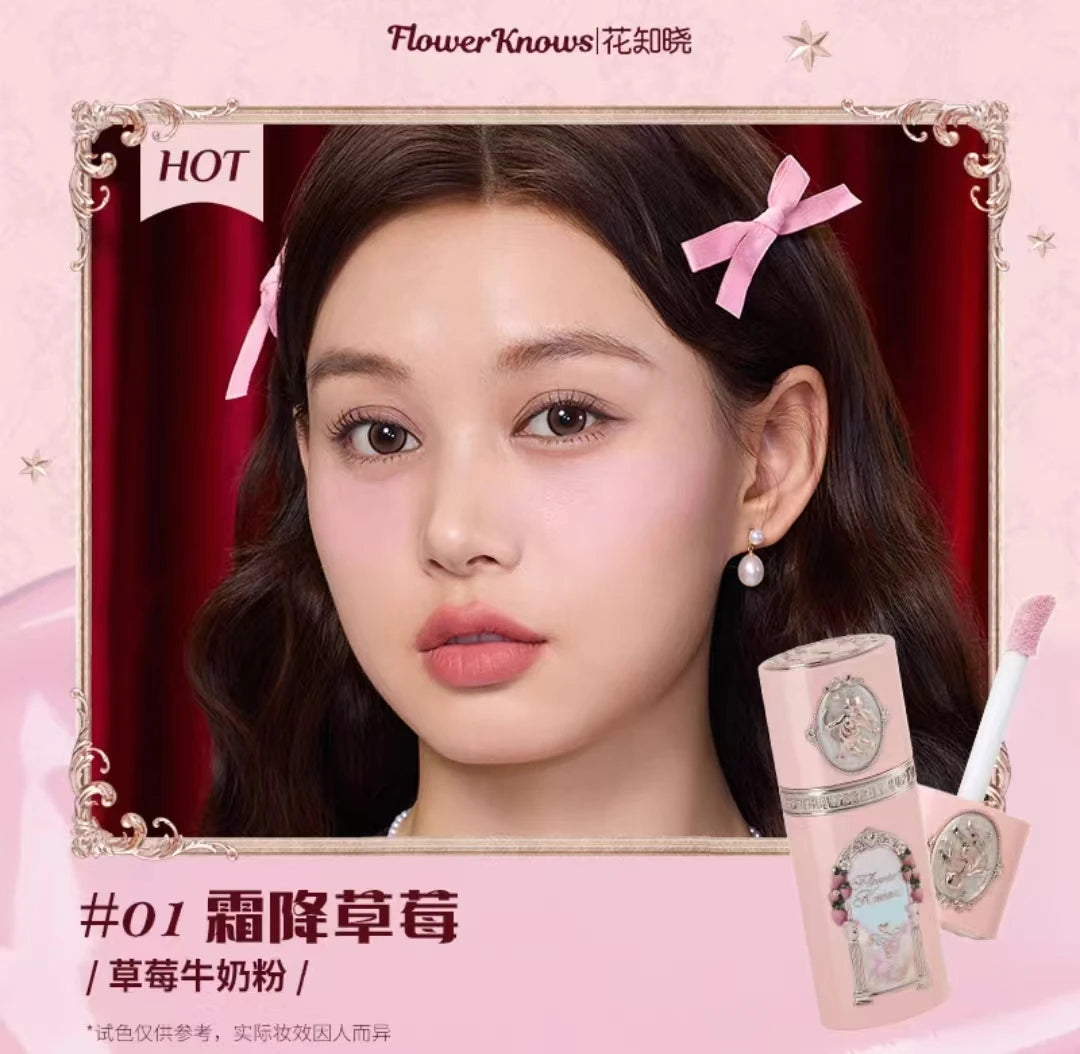 Flower Knows Strawberry Cupid Collection Liquid Blusher Multi-use Cheek Blush Long-lasting Moisturizing Natural Face Makeup 7g