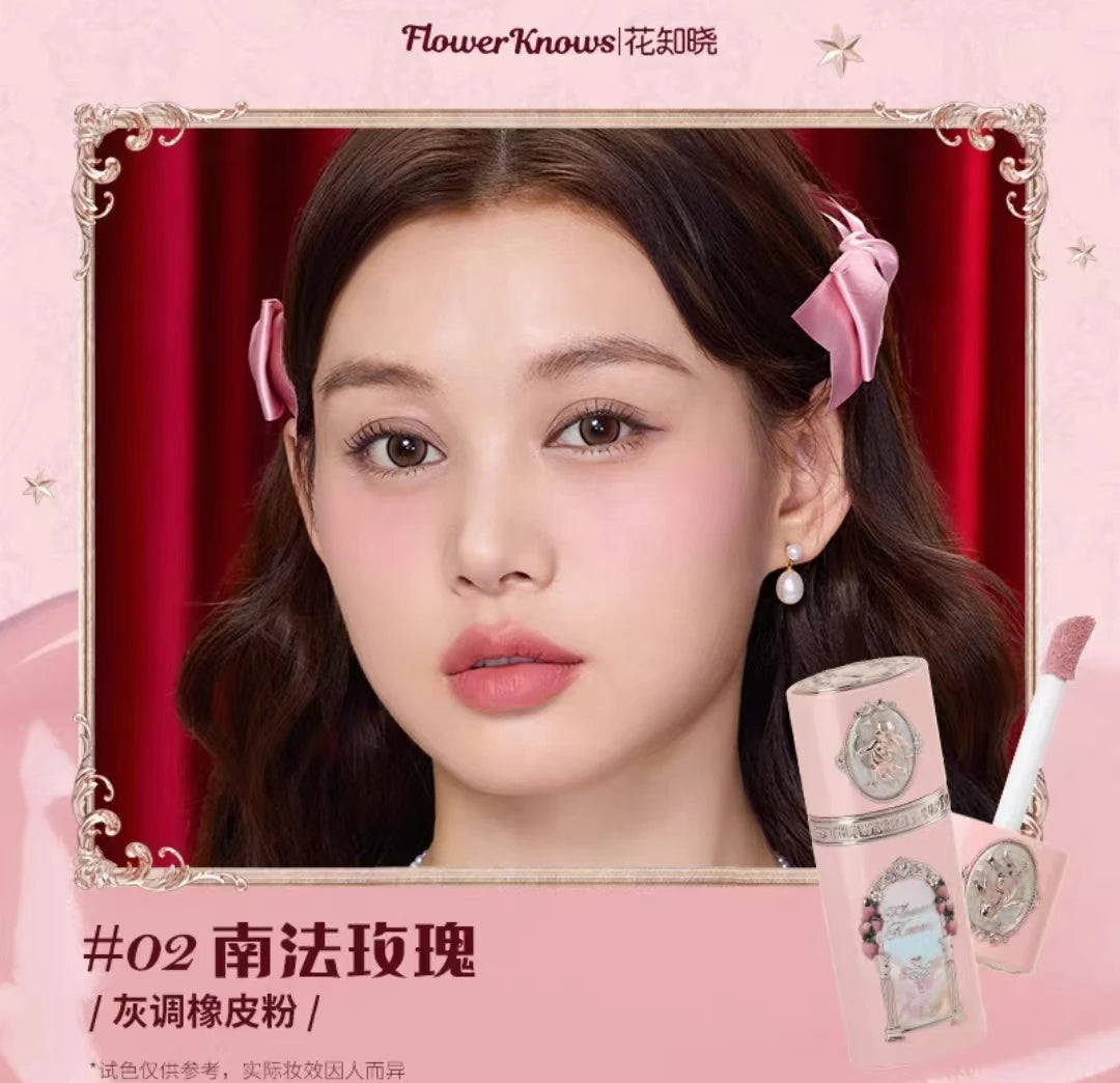 Flower Knows Strawberry Cupid Collection Liquid Blusher Multi-use Cheek Blush Long-lasting Moisturizing Natural Face Makeup 7g