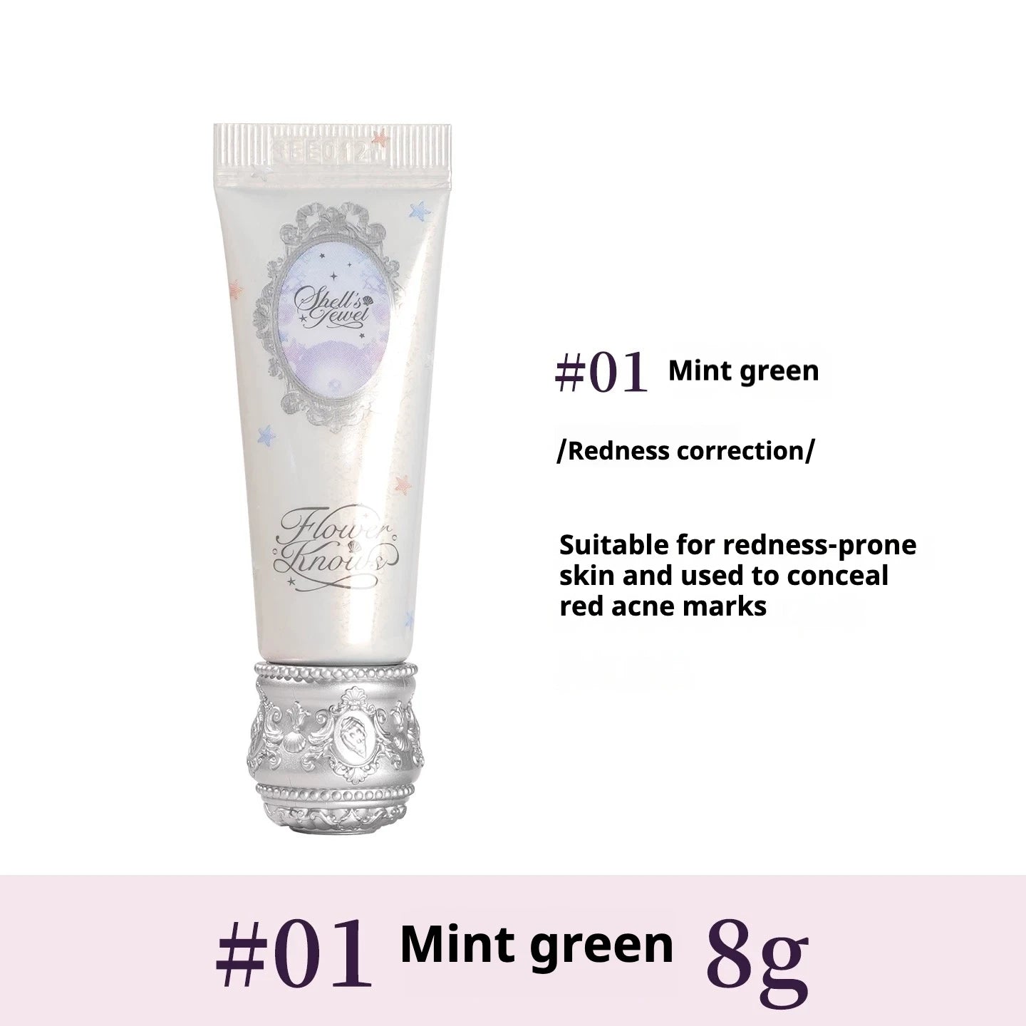 Flower Knows Shell Pearl Collection Primer Concealer BB Cream Moisturizing Color Correcting Dry Skin Base Face Brighten Makeup