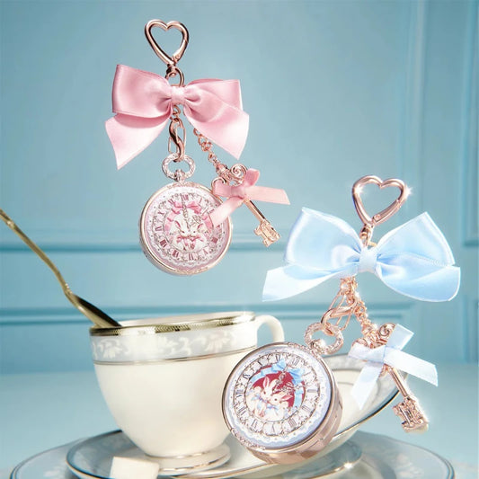 FlowerKnow Bunny Garden Cupid Sweetie Bear Face Powder with Blush Highlighter Pendant Long Lasting Portable Makeup Decoration