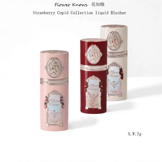 Flower Knows Strawberry Cupid Collection Liquid Blusher Multi-use Cheek Blush Long-lasting Moisturizing Natural Face Makeup 7g