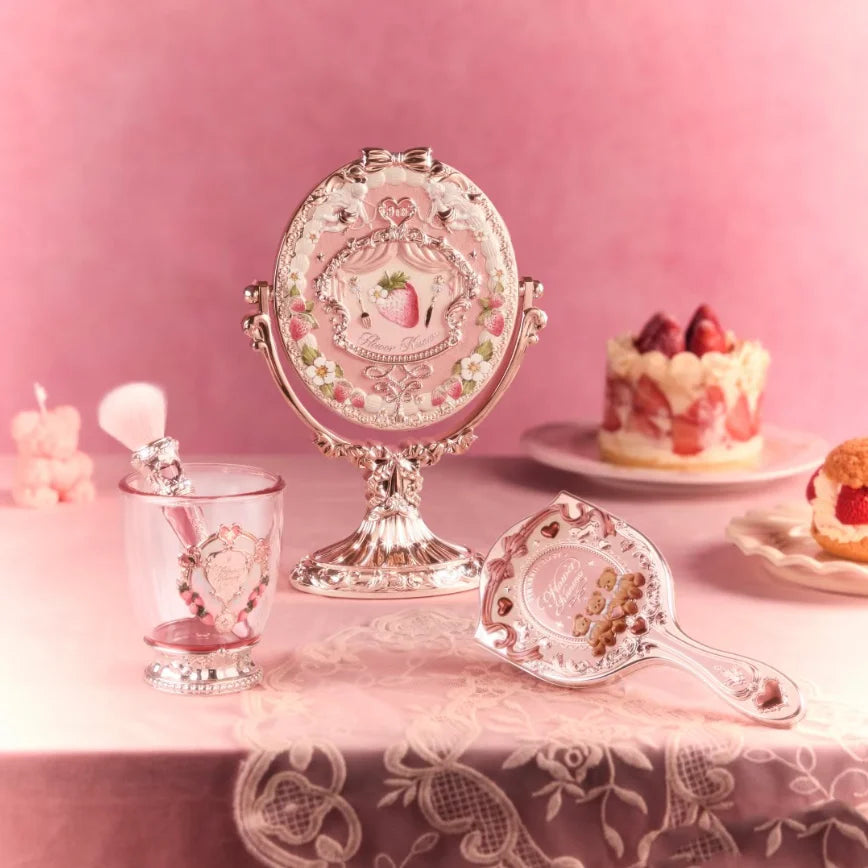 Flower Knows 9th Anniversary Desktop Mirror Air Cushion Comb Brush Bucket Flowerknow Stereoscopic Mirror Makeup Mirrors Tool Set