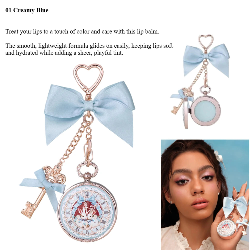 FlowerKnow Bunny Garden Cupid Sweetie Bear Face Powder with Blush Highlighter Pendant Long Lasting Portable Makeup Decoration