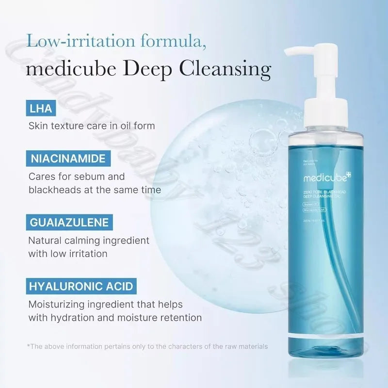Medicube Zero Pore Removal Blackhead Deep Moisturizing Removal Oil Dissolve Sebum to Remove Pore Impurities 205ml