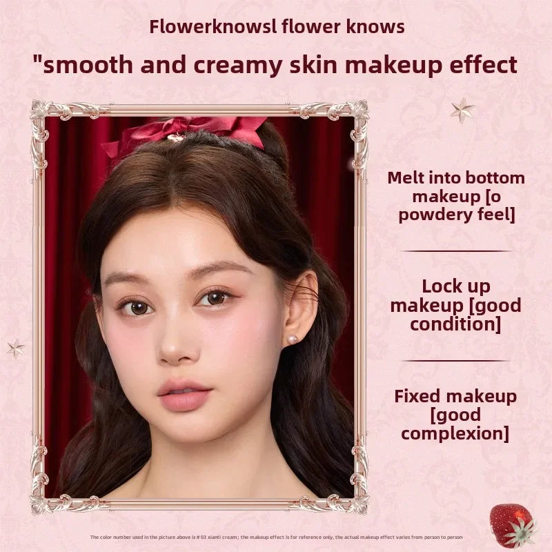 Flower Knows Strawberry Cupid Collection Liquid Blusher Multi-use Cheek Blush Long-lasting Moisturizing Natural Face Makeup 7g