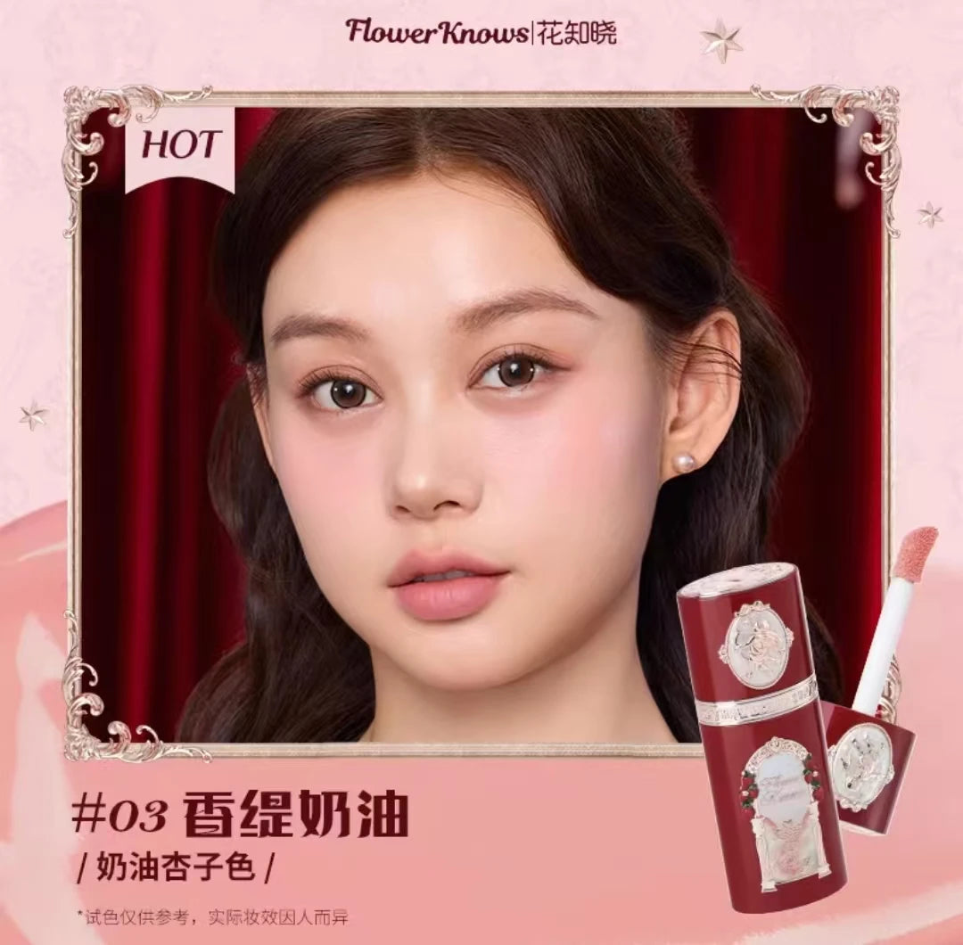 Flower Knows Strawberry Cupid Collection Liquid Blusher Multi-use Cheek Blush Long-lasting Moisturizing Natural Face Makeup 7g