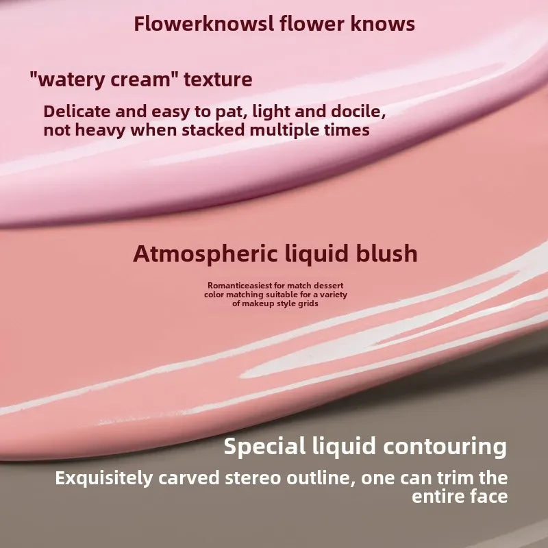Flower Knows Strawberry Cupid Collection Liquid Blusher Multi-use Cheek Blush Long-lasting Moisturizing Natural Face Makeup 7g