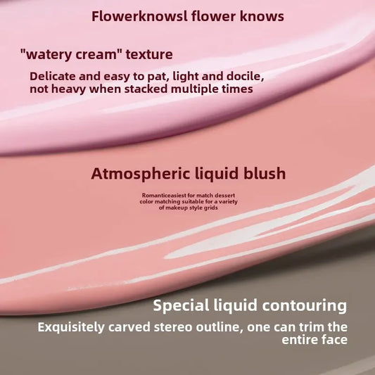 Flower Knows Strawberry Cupid Collection Liquid Blusher Multi-use Cheek Blush Long-lasting Moisturizing Natural Face Makeup 7g