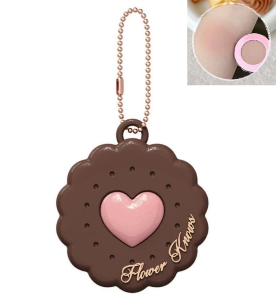 FlowerKnow Bunny Garden Cupid Sweetie Bear Face Powder with Blush Highlighter Pendant Long Lasting Portable Makeup Decoration